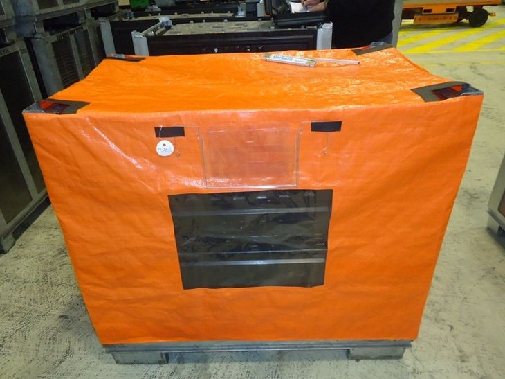 Halb übergestülpte Thermohaube für Gitterbox