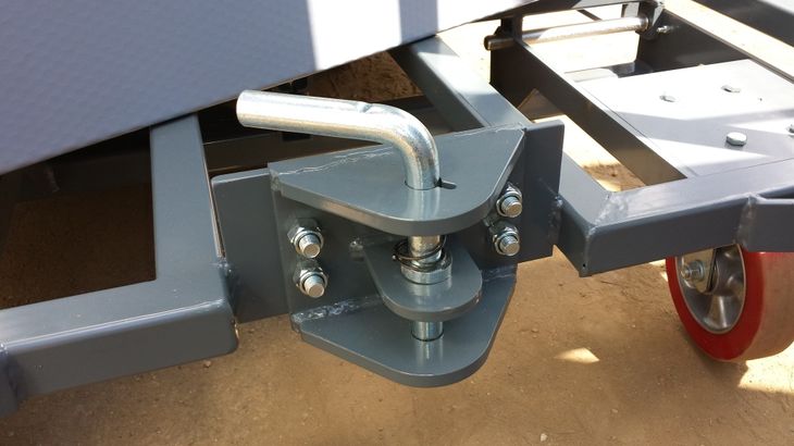 Detailansicht Kupplungssystem des Routenzugwagens